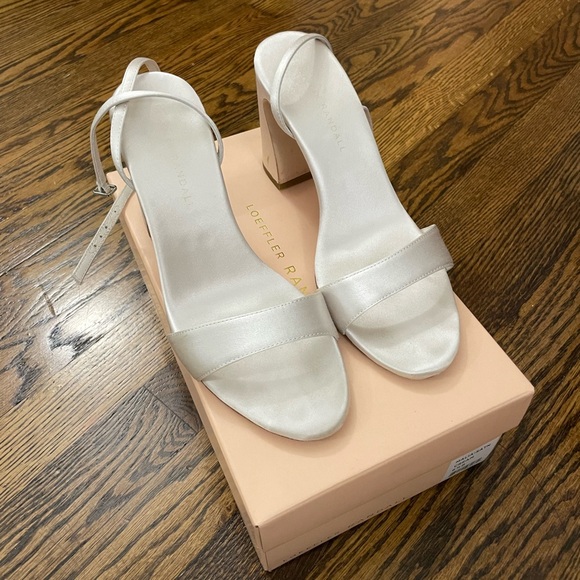Loeffler Randall Malia White Curved-Heel Sandal 6.5 - Picture 4 of 7